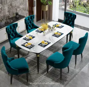 طاولة طعام رخام بتصميم إيطالي