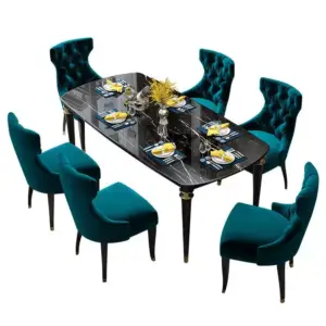 طاولة طعام رخام بتصميم إيطالي