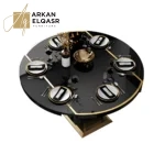 طاولة فاخره مع كراسي وبتقنية تسخين الطعام