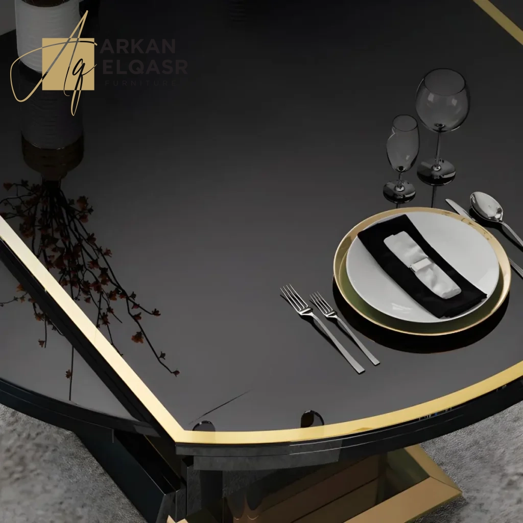 طاولة فاخره مع كراسي وبتقنية تسخين الطعام