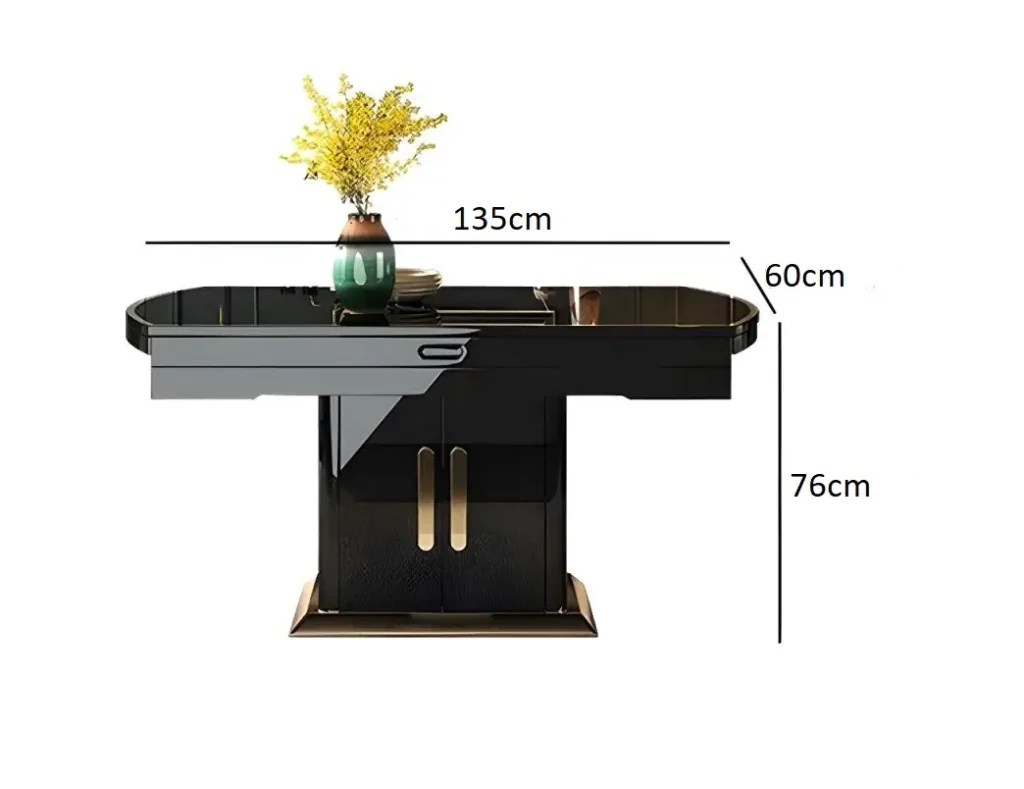 طاولة فاخره مع كراسي وبتقنية تسخين الطعام