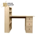 طاولة كمبيوتر بوحدة ادراج و مكتبة