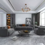 طقم كنب ثلاثة قطع مخملي مريح