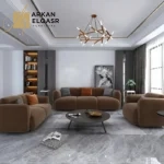 طقم كنب ثلاثة قطع مخملي مريح