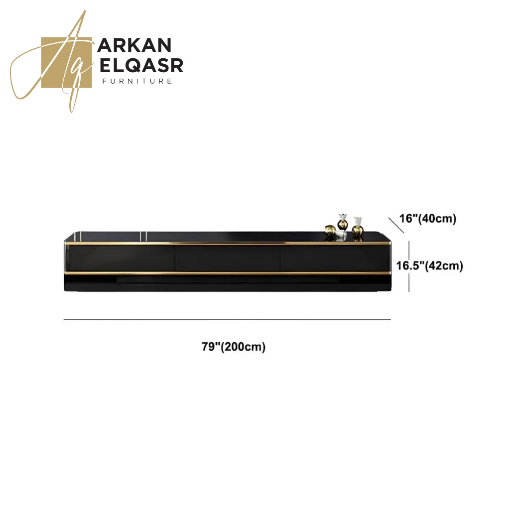 طقم طاولة تلفاز مع قهوة بتصميم ايطالي كلاسيكي