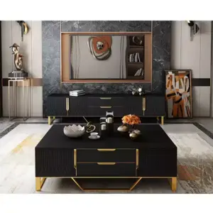 طقم طاولات قهوة و تلفاز