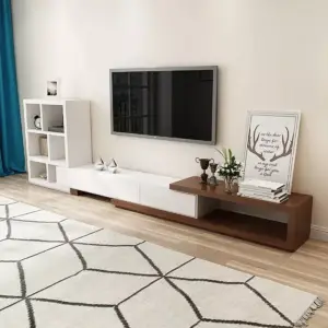 طقم طاولة تلفزيون مع وحدة جانبية و طاولة قهوة