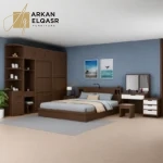 غرفة نوم مودرن متكاملة بتصميم عملي وأنيق