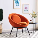 كرسى دائري مريح بهيكل معدني قوي