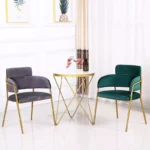 ⁦كرسي معدني مخمل بألوان متنوعة⁩ - الصورة ⁦2⁩