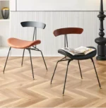 ⁦كرسي جلد بتصميم مودرن⁩ - الصورة ⁦4⁩