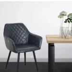 كرسى طعام جلد بتصميم ايطالى