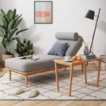 كرسي استرخاء مع طاولة خشبىة مودرن