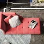 كنبة استرخاء مخملية بتصميم انيق