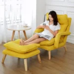 كرسي مع مسند للقدم قابل للثني بعدة ألوان