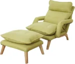 كرسي مع مسند للقدم قابل للثني بعدة ألوان