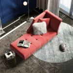 كنبة استرخاء مخملية بتصميم انيق