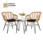 كرسي خيزران ب ارجل حديد