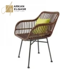 كرسي خيزران ب ارجل حديد