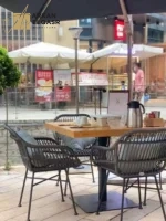 كرسي خيزران ب ارجل حديد