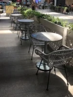 كرسي خيزران ب ارجل حديد