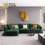 كنب زاوية بتصميم أنيق لغرفة المعيشة