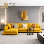 كنب زاوية بتصميم أنيق لغرفة المعيشة