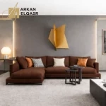 كنب زاوية بتصميم أنيق لغرفة المعيشة