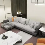 ⁦كنب زاوية بتصميم أنيق لغرفة المعيشة⁩ - الصورة ⁦5⁩