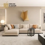 كنب زاوية بتصميم أنيق لغرفة المعيشة