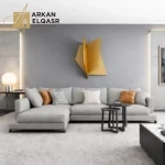 كنب زاوية بتصميم أنيق لغرفة المعيشة