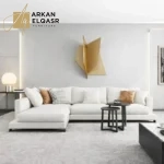 كنب زاوية بتصميم أنيق لغرفة المعيشة