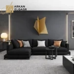 كنب زاوية بتصميم أنيق لغرفة المعيشة