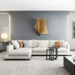 ⁦كنب زاوية بتصميم أنيق لغرفة المعيشة⁩ - الصورة ⁦3⁩