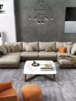 كنب زاوية بتصميم أنيق لغرفة المعيشة