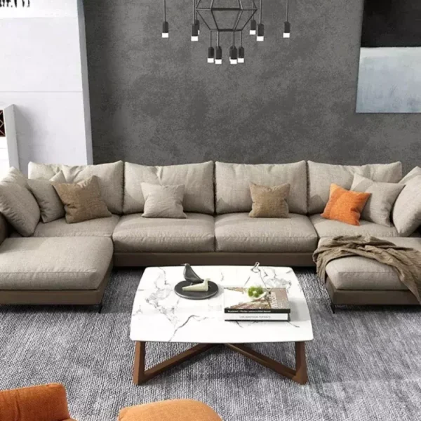 كنب زاوية بتصميم أنيق لغرفة المعيشة