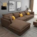 كنب زاوية بعدة ألوان – تصميم عصري مريح بتنجيد فاخر – قاعدة خشبية متينة تناسب جميع المساحات