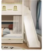 ⁦سرير أطفال بدورين بتصميم عصري – خشب متين وسلال تخزين – مثالي للمساحات الصغيرة وآمن للاستخدام اليومي⁩ - الصورة ⁦5⁩