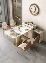 طاولة طعام فاخرة مع بوفيه