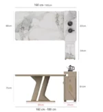 طاولة طعام فاخرة مع بوفيه