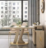 طاولة طعام فاخرة مع بوفيه