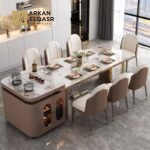 طاولة طعام مع كراسي بتصميم مميز