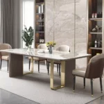 طاولة طعام مع كراسي بتصميم مميز