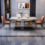 طاولة طعام فاخرة مع كراسي