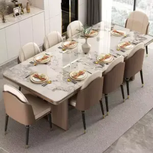 طاولة طعام وكراسي تصميم فحم