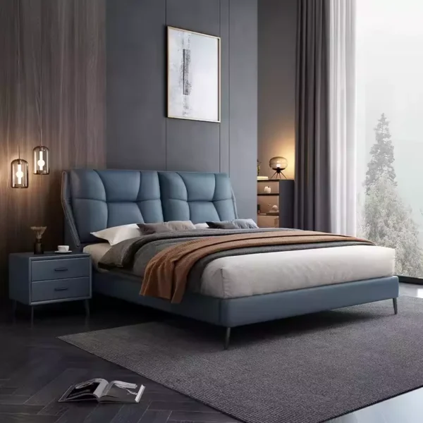 سرير مزدوج بتصميم ظهر مريح