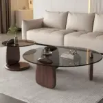 طقم طاولات قهوة بتصميم حديث