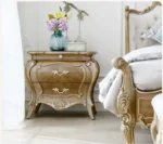 سرير نوم نيو كلاسيك مع كمودينة