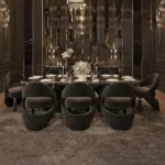 طاولة طعام مع كراسي بتصميم ملكي