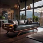 كنب كلاسيكي فخم ومميز مع مساحات تخزين فاخرة